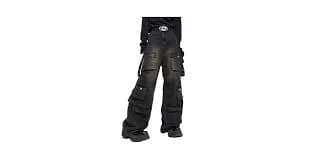 Amazon.com: Y2K Aesthetic Cargo Track Pants, Cyber Fairy Grunge Pants,Wide Leg Korean Trousers Joggers,Spring Casual Kpop Pants (Black,Small,Regular,Regular,Small) : Clothing, Shoes & Jewelry