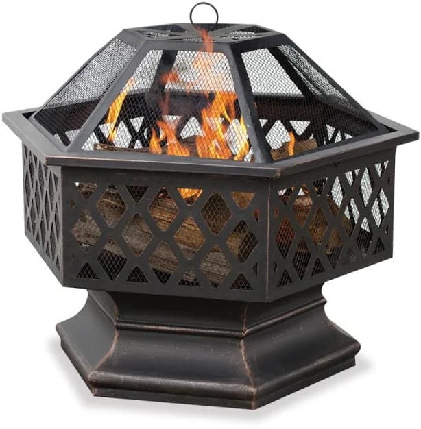 BLUE RHINO WAD1377SP Hex Shaped Lattice Firepit