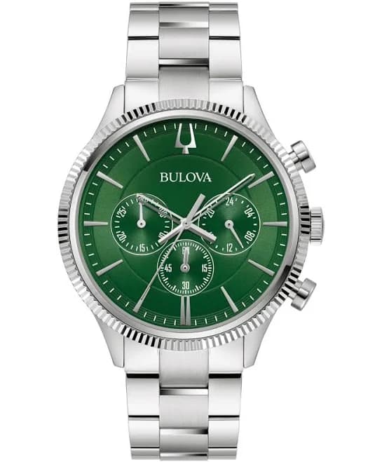 Bulova Men's Classic Chronograph Stainless Steel Watch
