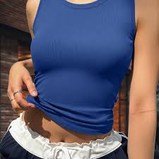 womens high waisted cropped stretch t shirt stretchy - Temu Bahrain