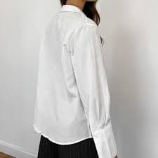Hesaco Linen Tops for Women - V Neck Tie Front Tops Long Sleeve Blouse Shirt Top Summer Casual Going Out Tops (White,M,Medium) at Amazon Women's Clothing store