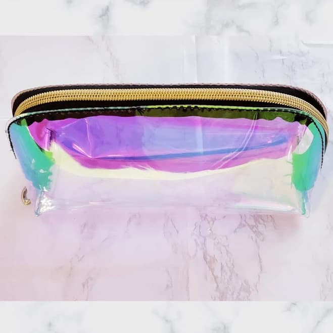 GEMATE Holographic Iridescent Makeup Bag