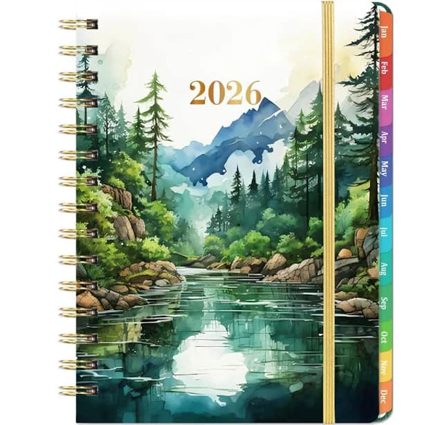 2026 Monthly Planner: Green Forest Cover, 6.3" x 8.4"