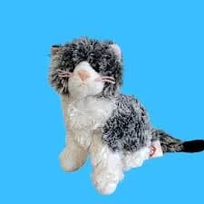 ∆TY Beanie Baby 2.0 “Cricket” the Grey and White Cat Plush! *Rare* (6 inch)