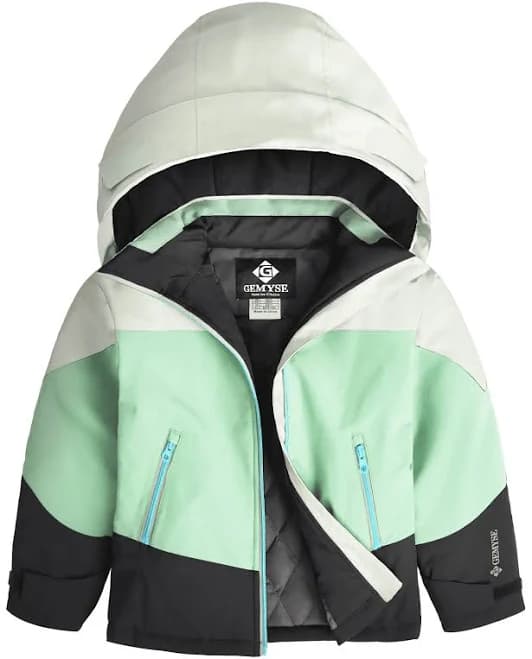 GEMYSE Girls Waterproof Windproof Winter Coat with Hood