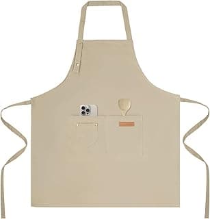 Tosewever Art Aprons for Women Painting Pottery Baking, Mens Buckle Straps Kitchen Apron with Pockets for Chef Cooking