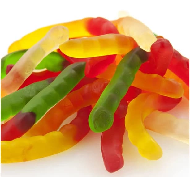 Beulah's Mini Gummy Worms, 5 Pound Package, 500 Pieces of Candy