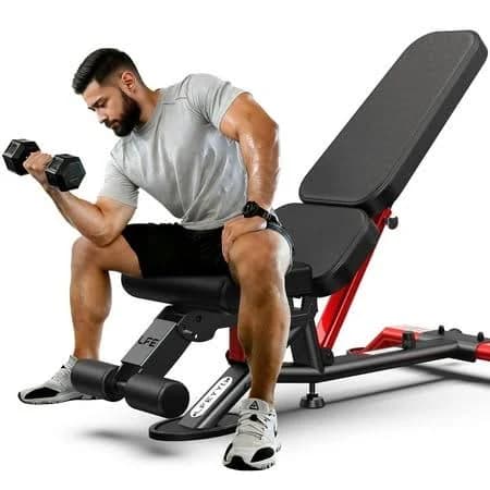 Tossfd Heavy Duty Adjustable Weight Bench