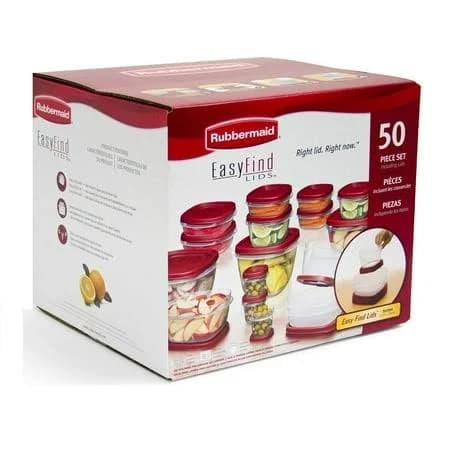 Rubbermaid 50-Piece Easy Find Lids Food Storage Set