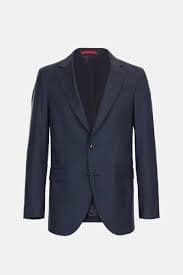 Wool Zig-Zag Weave Classic Fit Suit Jacket navy - CH Carolina Herrera United States