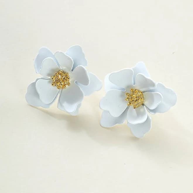 Pretty Petals Hand-Painted Earrings