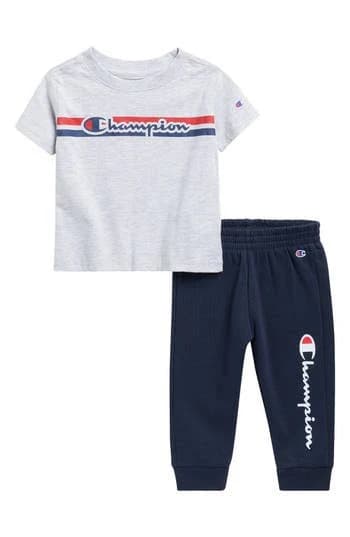 Champion Logo T-Shirt & Sweatpants Set