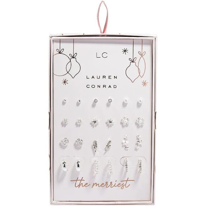 Floral Stud & Hoop Earring Set