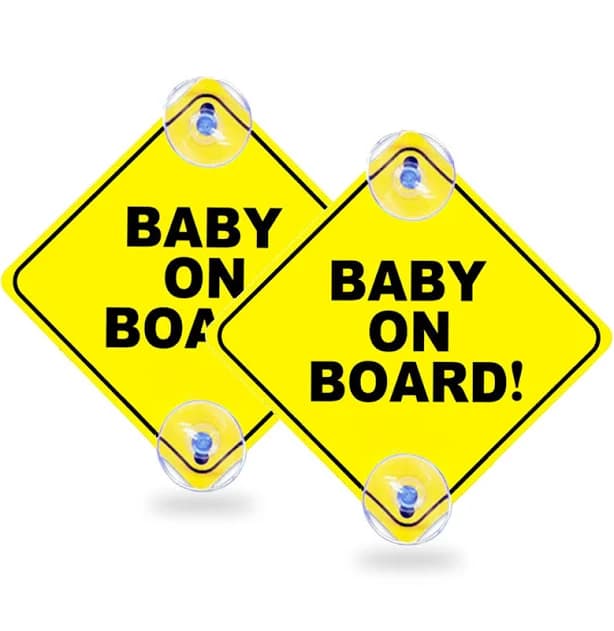 Auconda Baby On Board Signs with Suction Cups