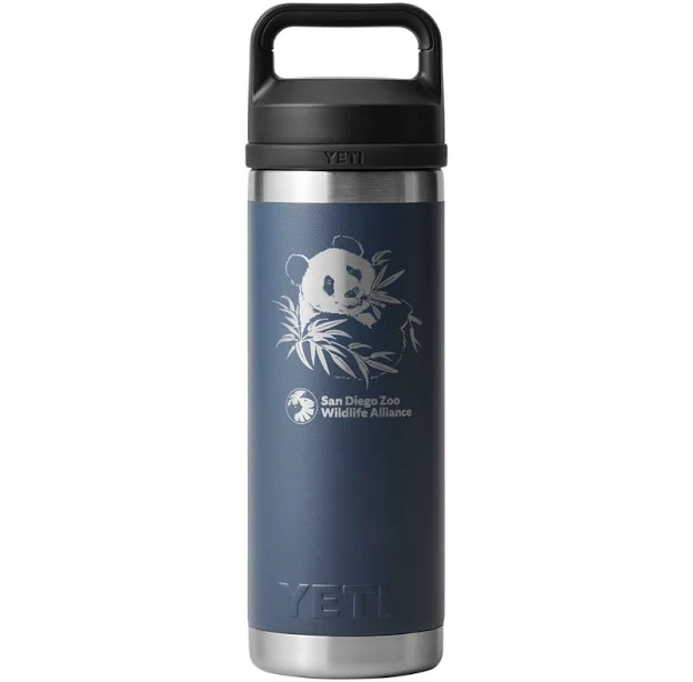 Etched Giant Panda YETI Rambler - Navy Blue