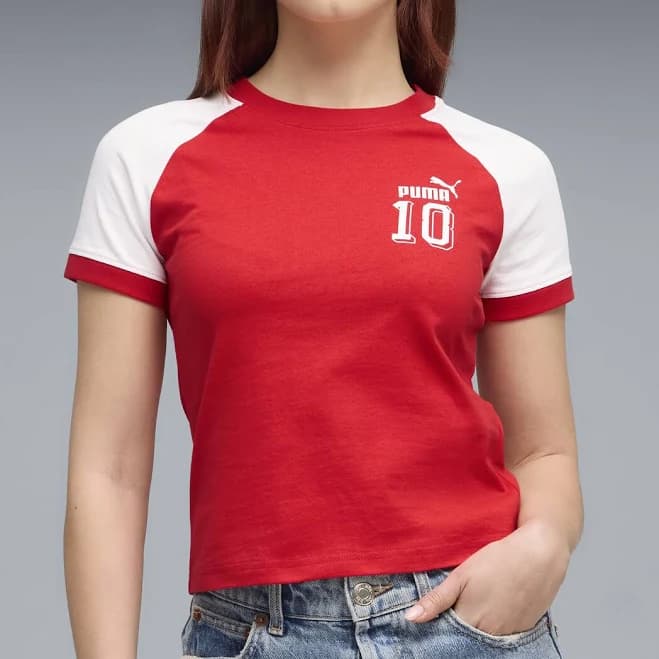 PUMA Women's Future Archive Slim Ringer T-Shirt