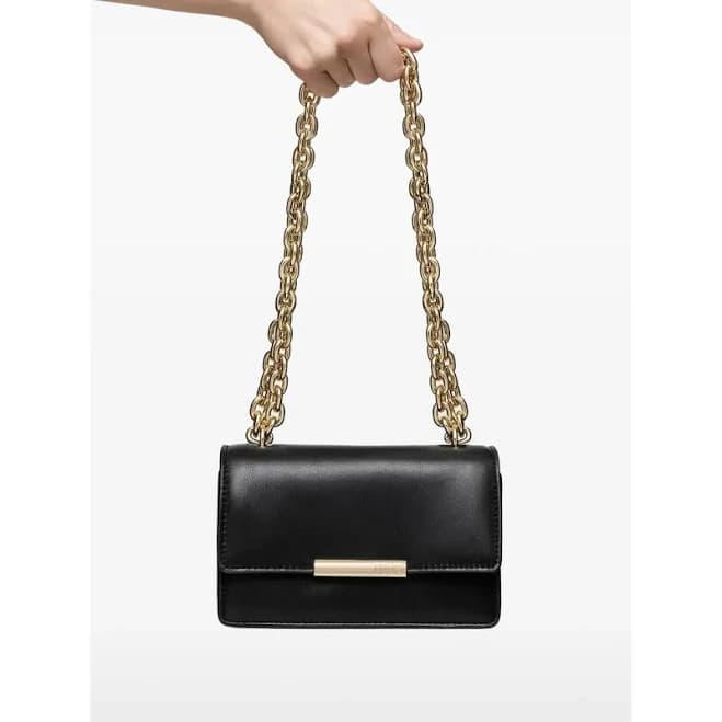 Tous Flap Leather Shoulder Bag with Chain Strap