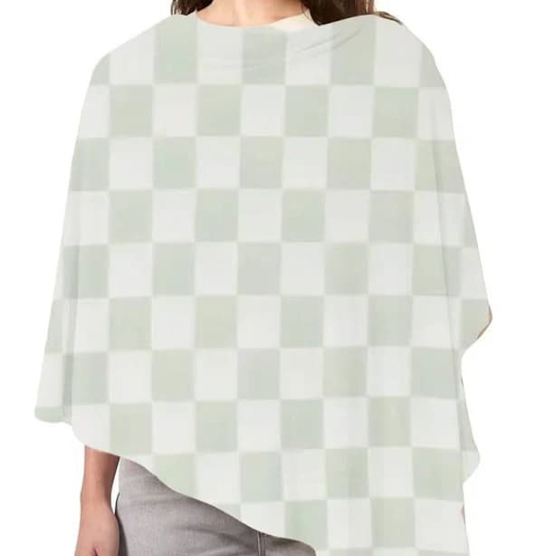 Leaf Green & White Checkered Carseat Cover | Little Mae & Co | HoneyBug