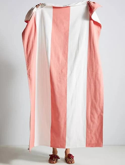 Block Striped Beach Towel by Kassatex in Orange at Anthropologie