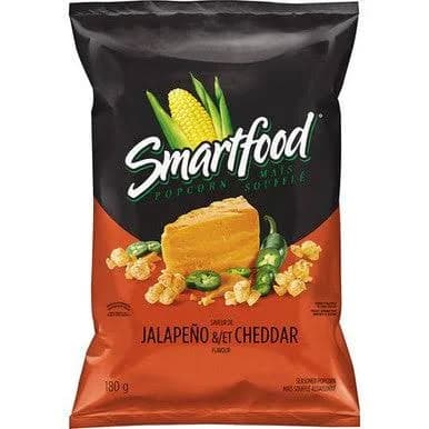 Smartfood Popcorn, Jalapeno & Cheddar Large (180 g) Bag from Canada