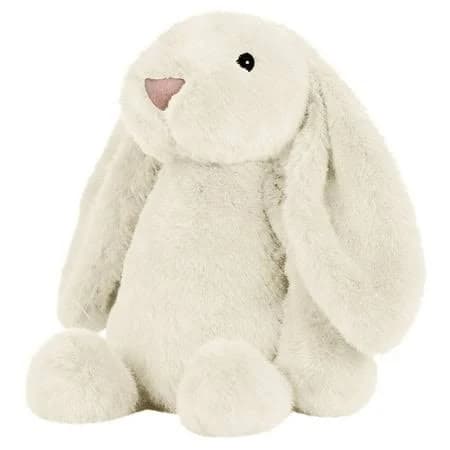 Kiewfjdk Bunny Easter Stuffed Animal White 10 inch Soft Easter Bunny Plush Toys Long Ears, Cuddly Rabbit Plushies for Kids Adults Age 3+, Perfect