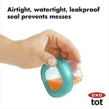 OXO Tot Baby Blocks Food Storage Containers, 2 oz, Teal, 6-pack, for Infants Ages 0-12 Months - Walmart.com