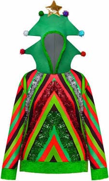 Christmas Tree Costume Ugly Sweater Womens