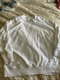White Free People Oversized Sweatshirt | Mercari