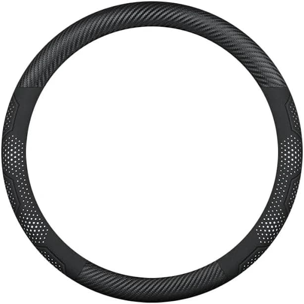 For ISUZU D-MAX V-CROSS Mu-X TAGA Carbon fiber Suede Microfiber Leather Anti-slip Car Steering Wheel