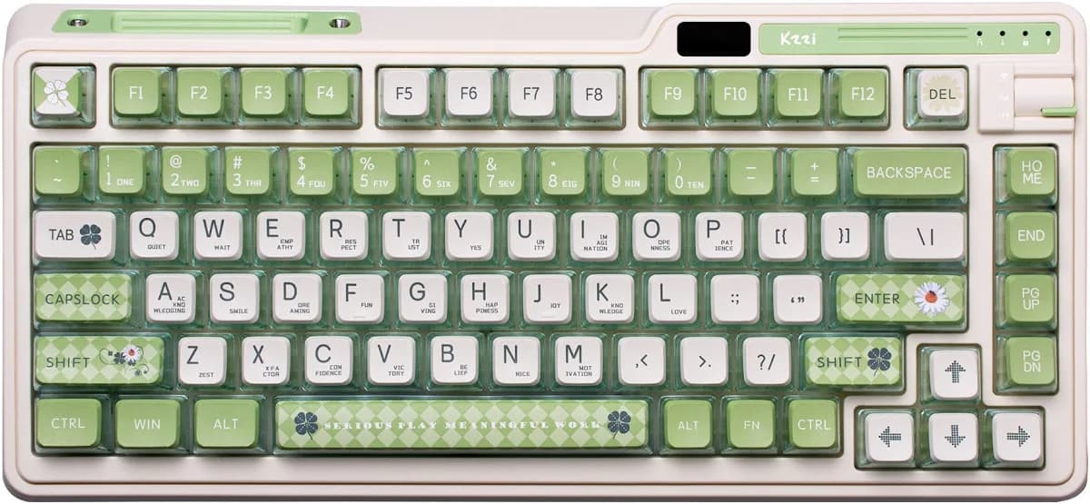 Kzzi K75 Dazzling Pudding Keycap Mechanical Keyboard