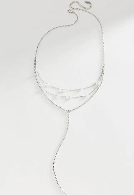 Anthropologie Delicate Layered Lariat Necklace