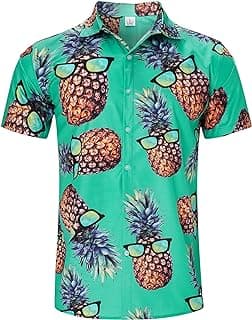 Men's Novelty Hawaiian Button Down Shirts