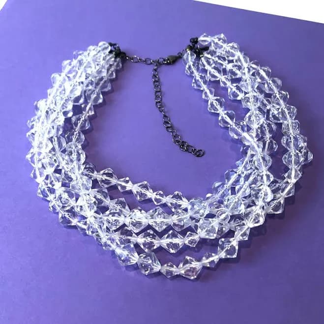 Sylvie Crystal Facets Beaded Necklace