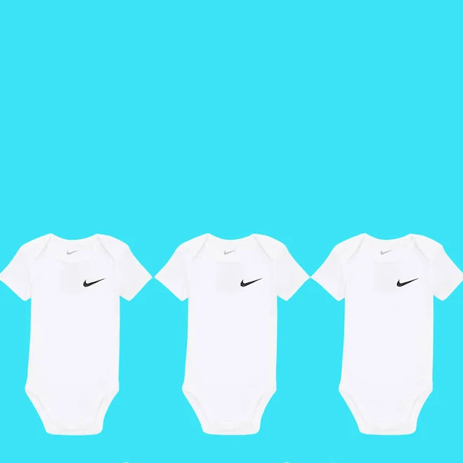 Nike Baby Boy & Girl White Bodysuits 3-Pack