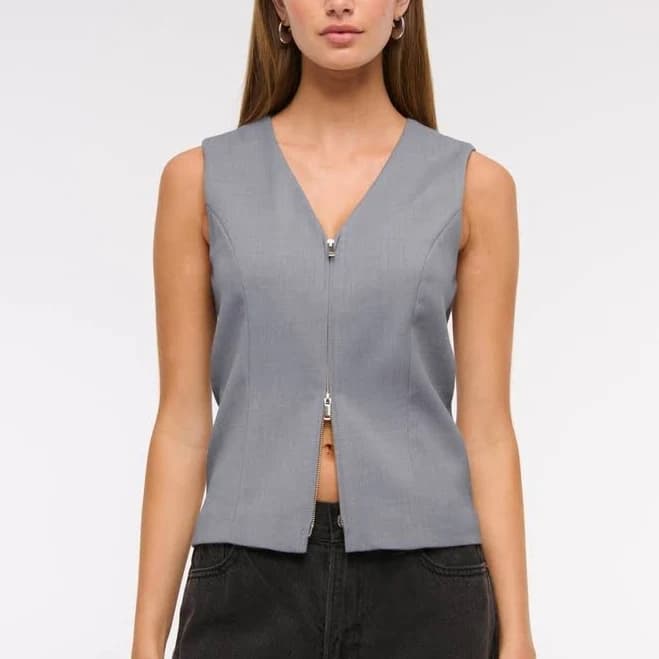 Abercrombie & Fitch Women's Tailored Zip Vest