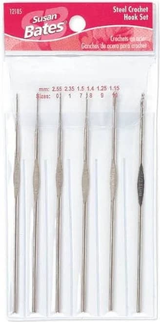 Susan Bates Steel Crochet Hook Set