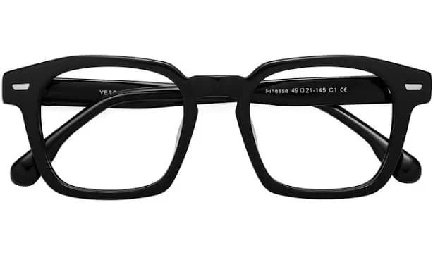 Keyhole Bridge Retro-Vintage Acetate Trapezoid Eyeglasses