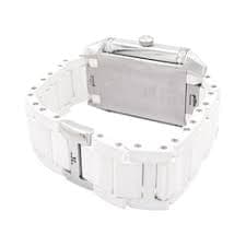 Jaeger Lecoultre "Reverso Squadra" steel, diamonds, rubber watch. – Castafiore