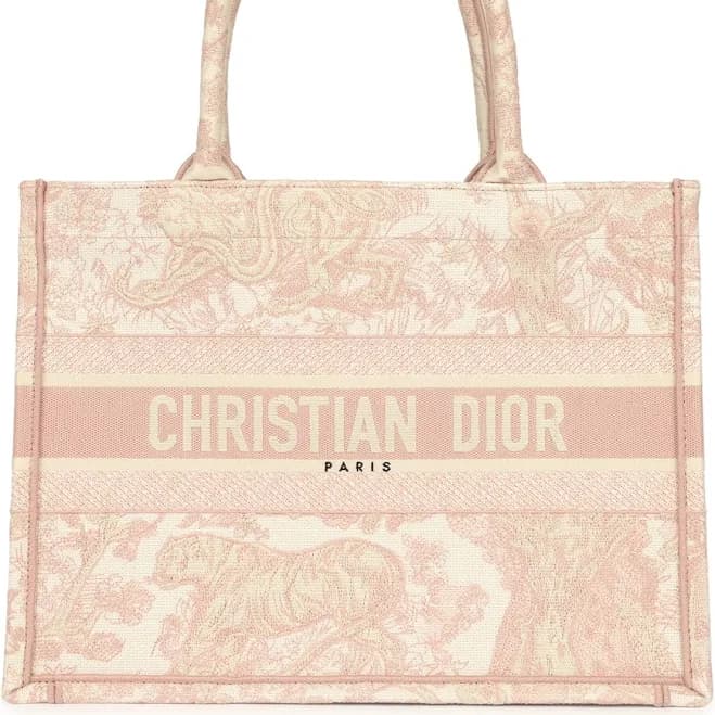 Dior Women's Medium Dior Book Tote with Toile de Jouy Embroidery