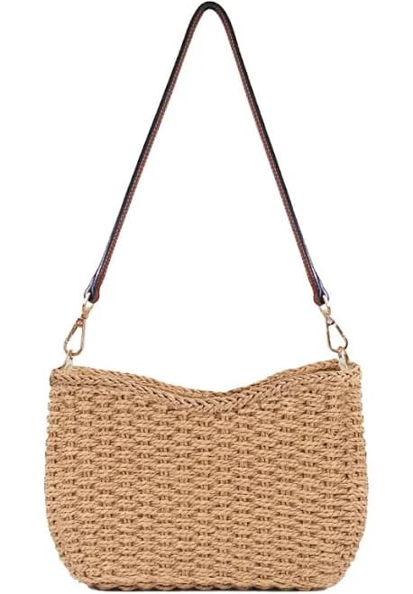 Ulisty Women Small Woven Straw Bag Mini Summer Beach Vacation Purse Bohemian Shoulder Handbag Chic Envelope Bag