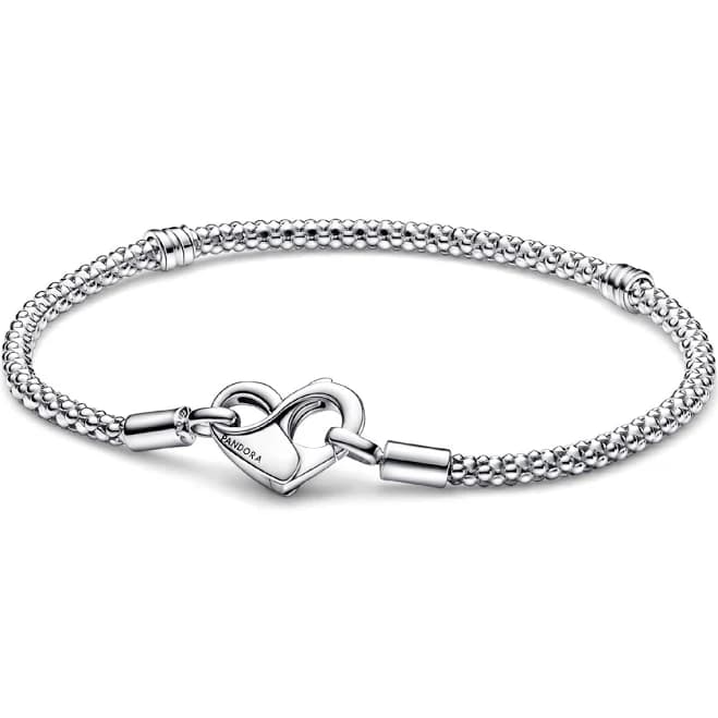 Pandora Sterling Silver Studded Chain Bracelet