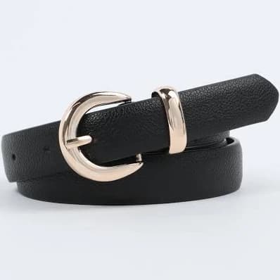 Ardene Women's Half Moon Buckle Faux Leather Belt