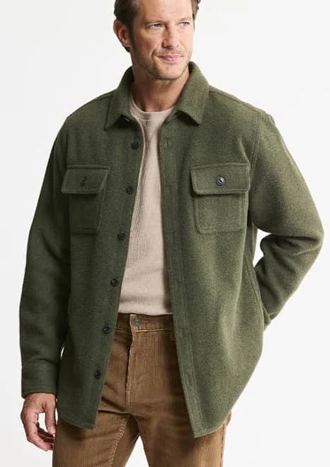 Jachs NY Men's Wool Blend Overshirt