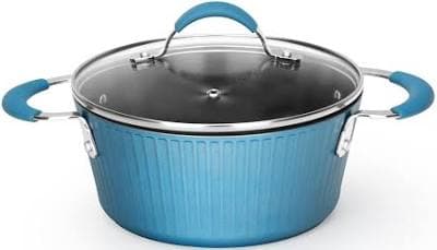 NutriChef Cooking Pot with Lid PRTNCCW11BLCP