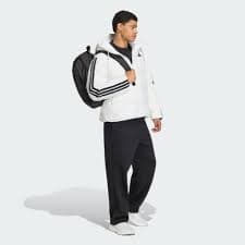 Clothing - Essentials Climawarm 3-Stripes Puffer Down Hooded Jacket - White | adidas Oman