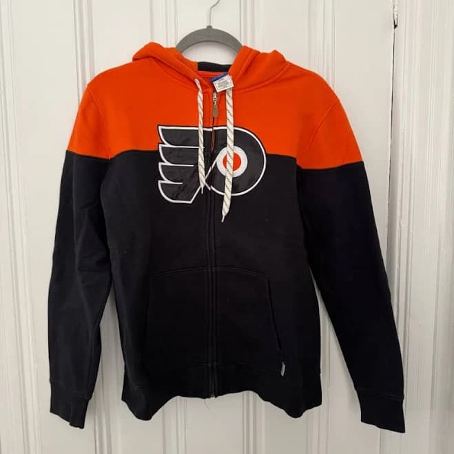 Reebok Tops | Reebok Flyers Zip-Up Hoodie | Color: Black/Orange | Size: L | Logansykes's Closet