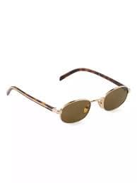 Prada Logo-Engraved Sunglasses - Gold | Editorialist