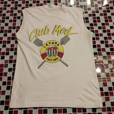 Vtg 80's 90's ~ Club Med Sailing Nautical MEDIUM Tank Top T-shirt Ragatta Beach | eBay
