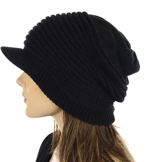 Ribbed Stretchy Slouchy Beanie Cap