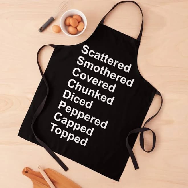 Hashbrowns Waffle House Apron - Redbubble